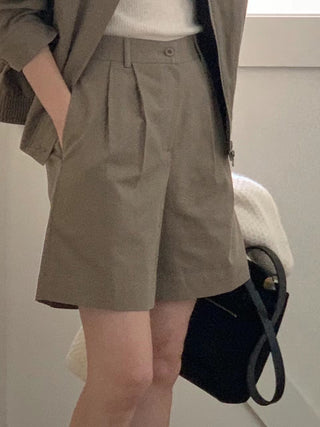 Zipper shorts suit Jacket