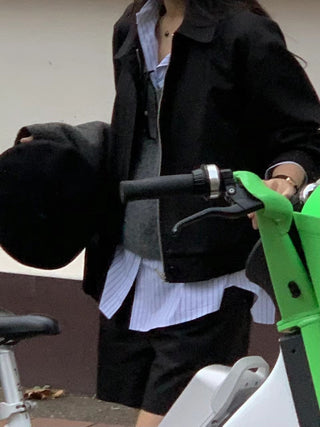 Zipper shorts suit Jacket
