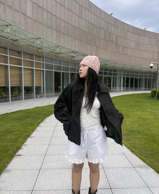 Minority-style leather coat