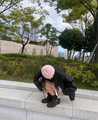 Minority-style leather coat