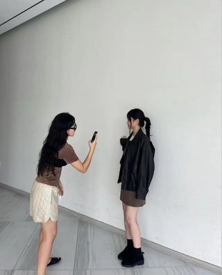 Minority-style leather coat