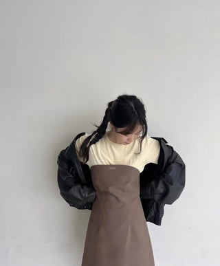 Minority-style leather coat