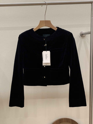 Velvet buckle coat