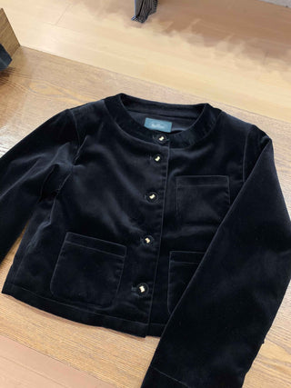 Velvet buckle coat