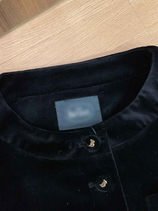 Velvet buckle coat