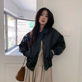PU leather jacket
