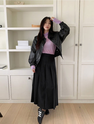 PU leather jacket