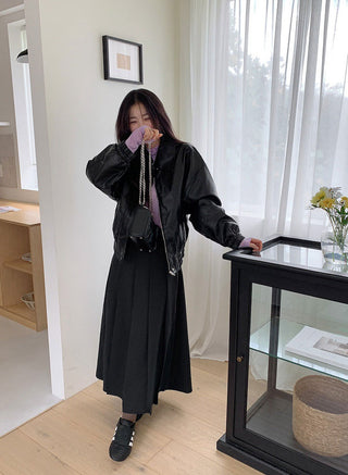 PU leather jacket