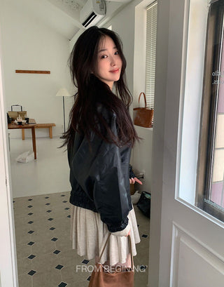 PU leather jacket