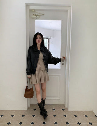 PU leather jacket