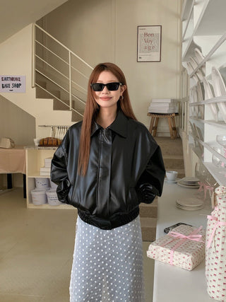 PU leather jacket