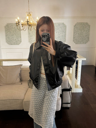 PU leather jacket