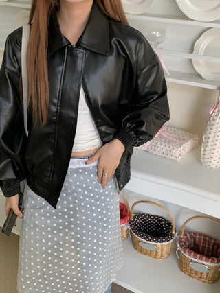 PU leather jacket