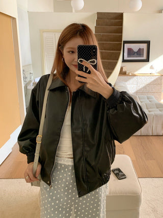 PU leather jacket