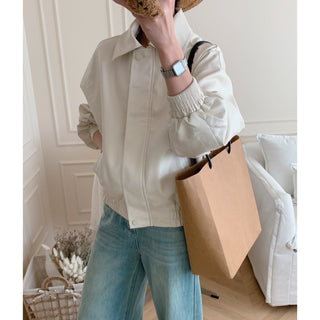 PU leather jacket