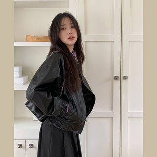 PU leather jacket
