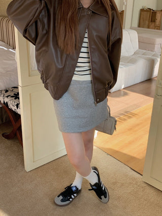 PU leather jacket