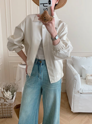 PU leather jacket