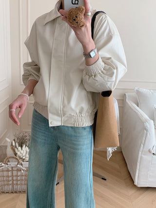 PU leather jacket