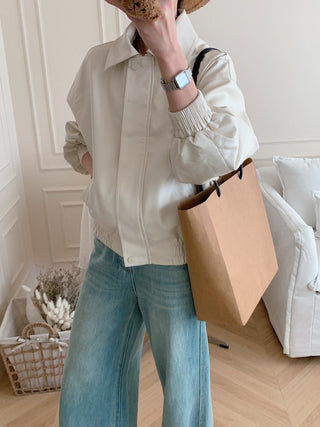 PU leather jacket