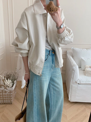 PU leather jacket
