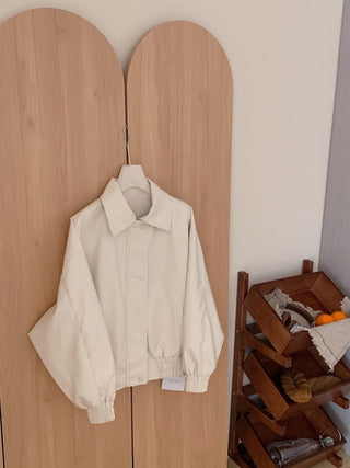 PU leather jacket