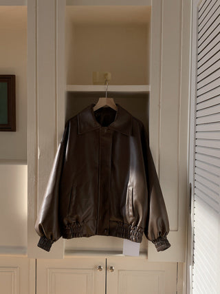 PU leather jacket