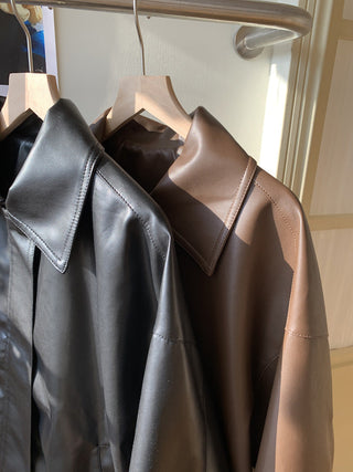PU leather jacket