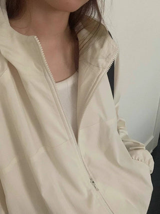 Hood zip coat
