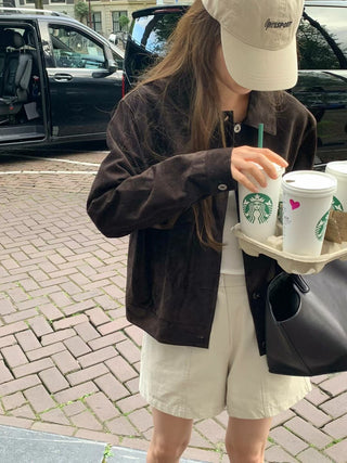 Velvet short coat