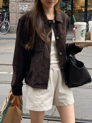 Velvet short coat