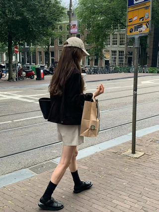 Velvet short coat