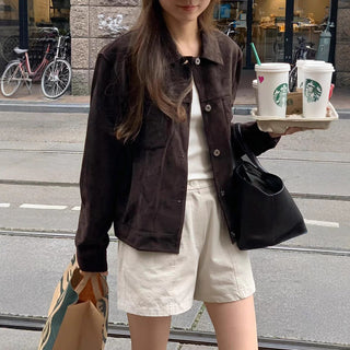 Velvet short coat