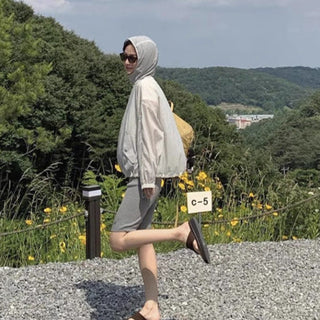 Hooded sun coat