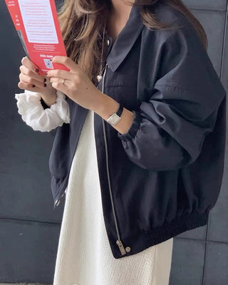 Zipper short jacket