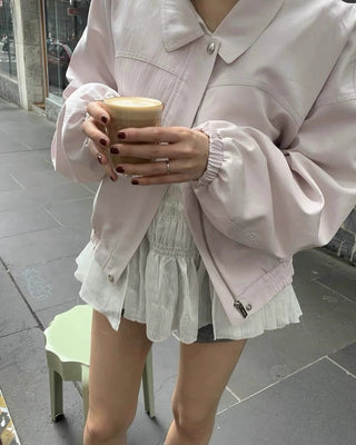 Zipper short jacket
