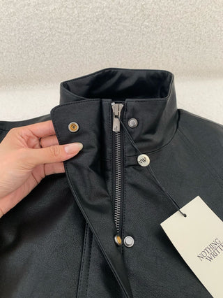 Stand collar biker jacket