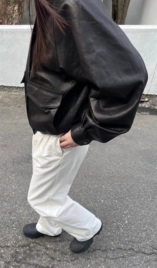 Stand collar biker jacket