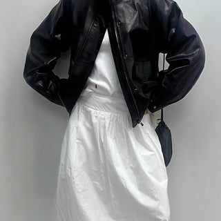 Stand collar biker jacket
