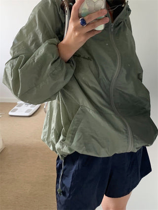 Letter embroidery coat