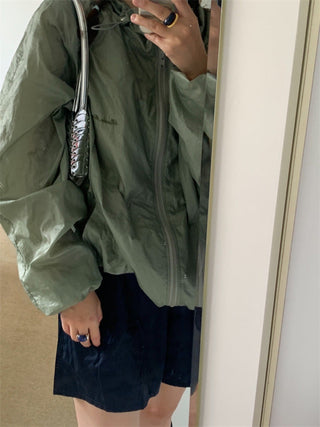 Letter embroidery coat