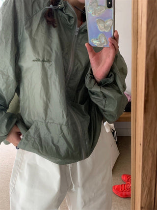 Letter embroidery coat