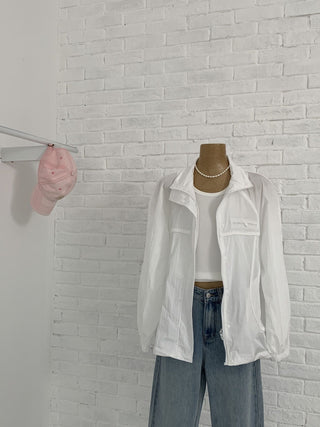 Stand collar zipper coat