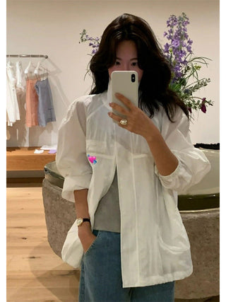 Stand collar zipper coat