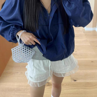 Stand collar zipper coat