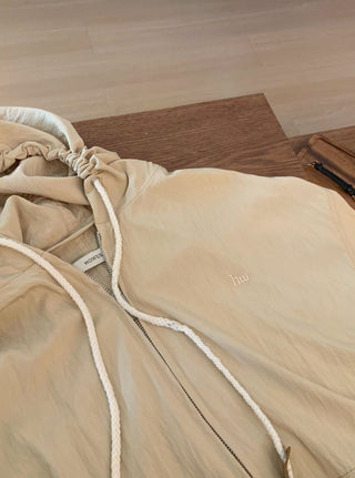 Hood drawstring coat