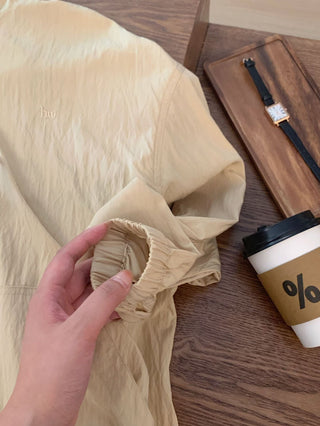 Hood drawstring coat