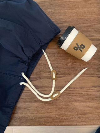 Hood drawstring coat