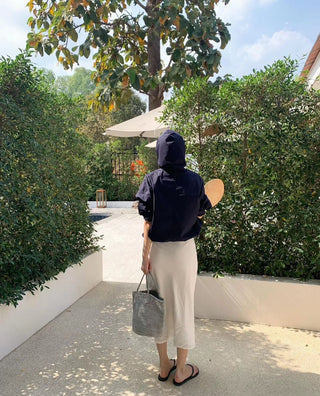 Hood drawstring coat