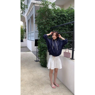 Hood drawstring coat